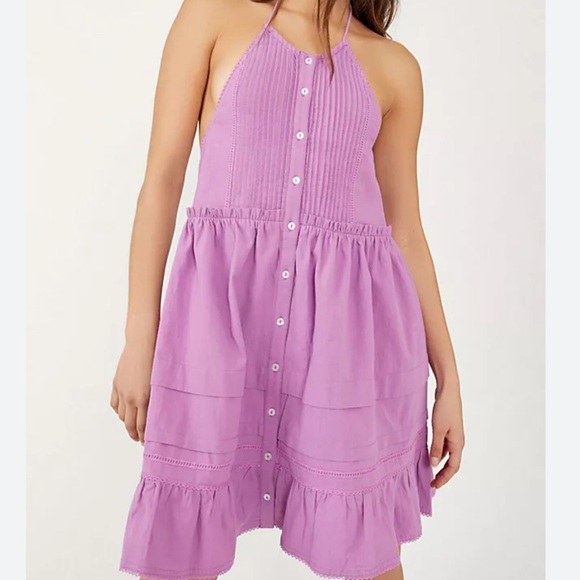 Free People Dresses & Skirts - Free People Mini Dessert Days Dress Size M Lilac Purple